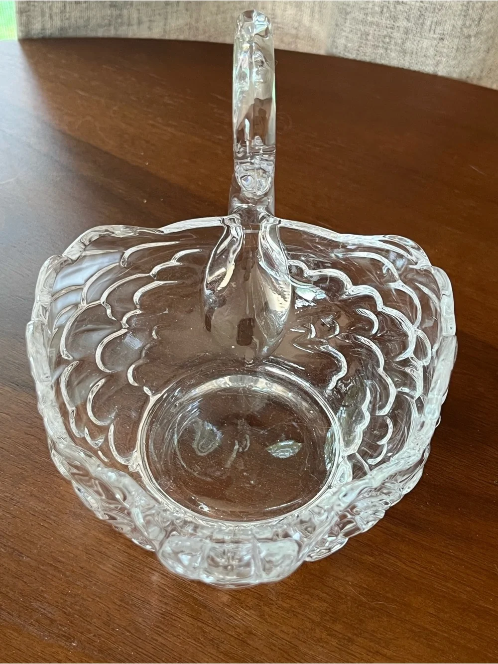 Vintage Cambridge Glass Clear Swan Pre 50’s Candy Dish Bowl
